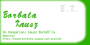 borbala kausz business card